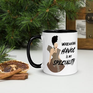 Cruella Inspired Mug with Color Inside, Disneyland Mug, Female Villain Mug, Disney character mug,