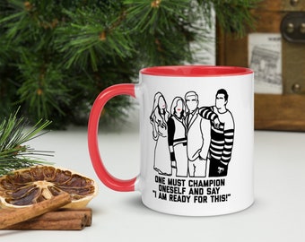 Schitt's Creek 引用マグ 内側に色付き Schitt's Creek ファンマグ 面白いことわざ モイラ アレクシス デビッド ローズ セラミックマグ