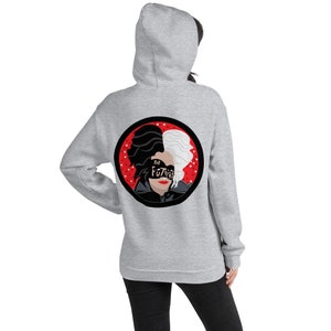 Cruella De Vil Inspired Unisex Hoodie, Aesthetic Hoodie with words, Words on Back trendy Hoodie, Disneyland Trip Hoodie