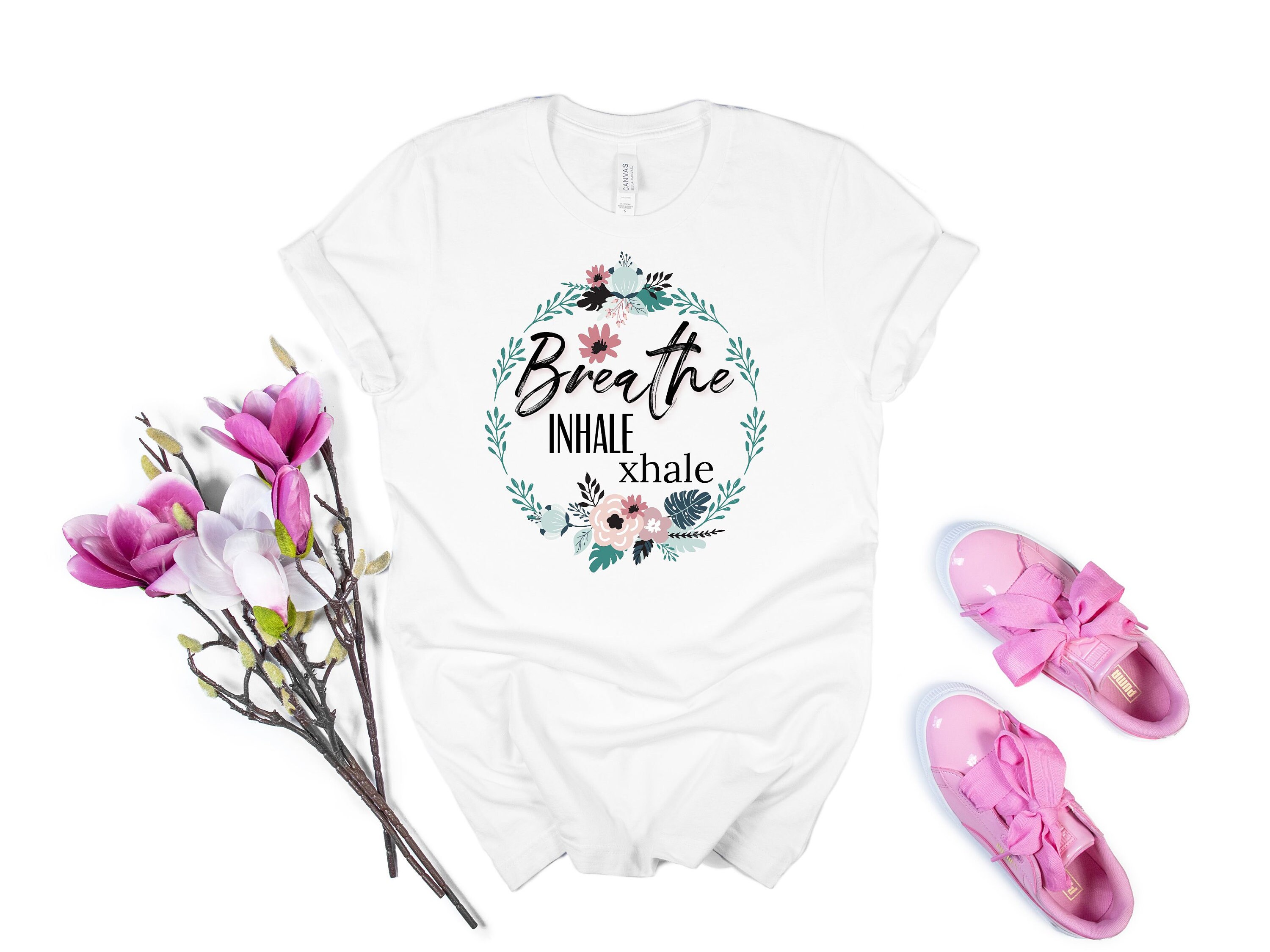 Breathe Inhale/Exhale Tshirt, Yoga tshirt, Gift for Yogi
