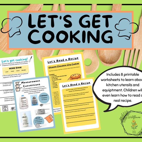 Let's Get Cooking Worksheet Set