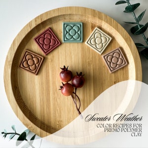 Premo Polymer Clay Color Recipes / Downloadable Tutorial / Sweater Weather Color Palette