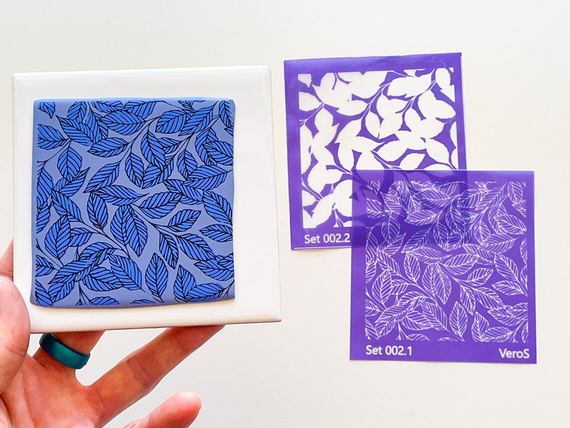 Double Silk Screens for Polymer Clay / VeroS Foliage Clay Etsy