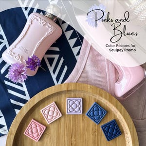 Premo Polymer Clay Color Recipe / Downloadable Tutorial / Pinks and Blues Color Palette