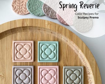 Sculpey Premo Polymer Clay Color Recipes / Downloadable Tutorial / Spring Reverie Color Palette