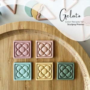 Color Mixing Recipes for Premo Polymer Clay / Downloadable Tutorial / Gelato Color Palette / Pastel Colors for Sculpey Premo