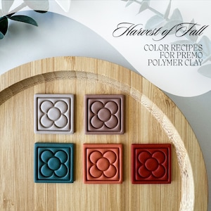 Premo Polymer Clay Color Recipe / Downloadable Tutorial / Harvest of Fall Color Palette