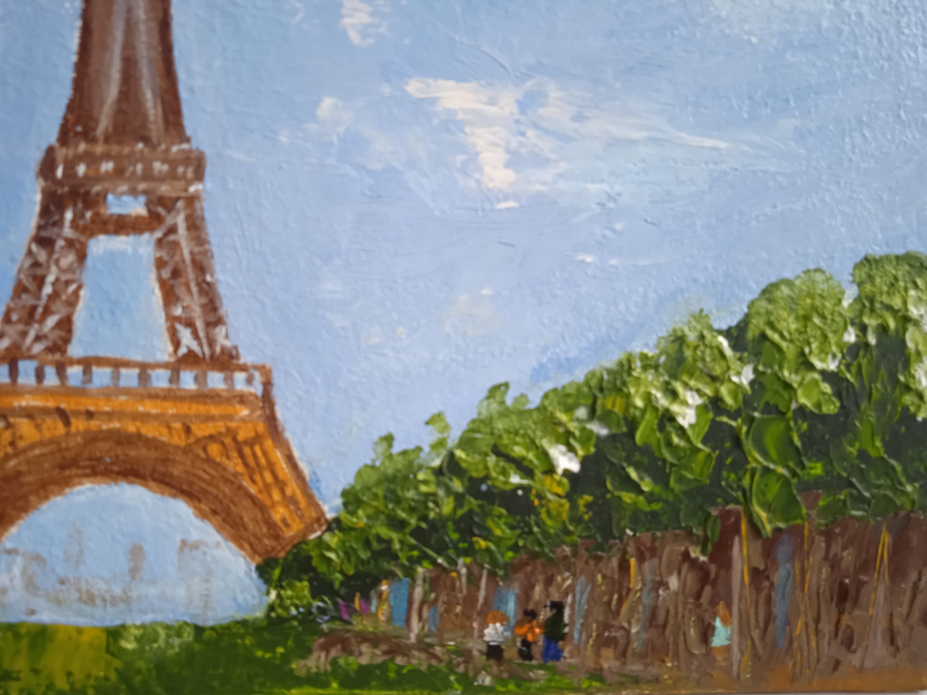 Paris Eiffelturm Original Wand Kunst Impasto Zimmer Dekor | Etsy