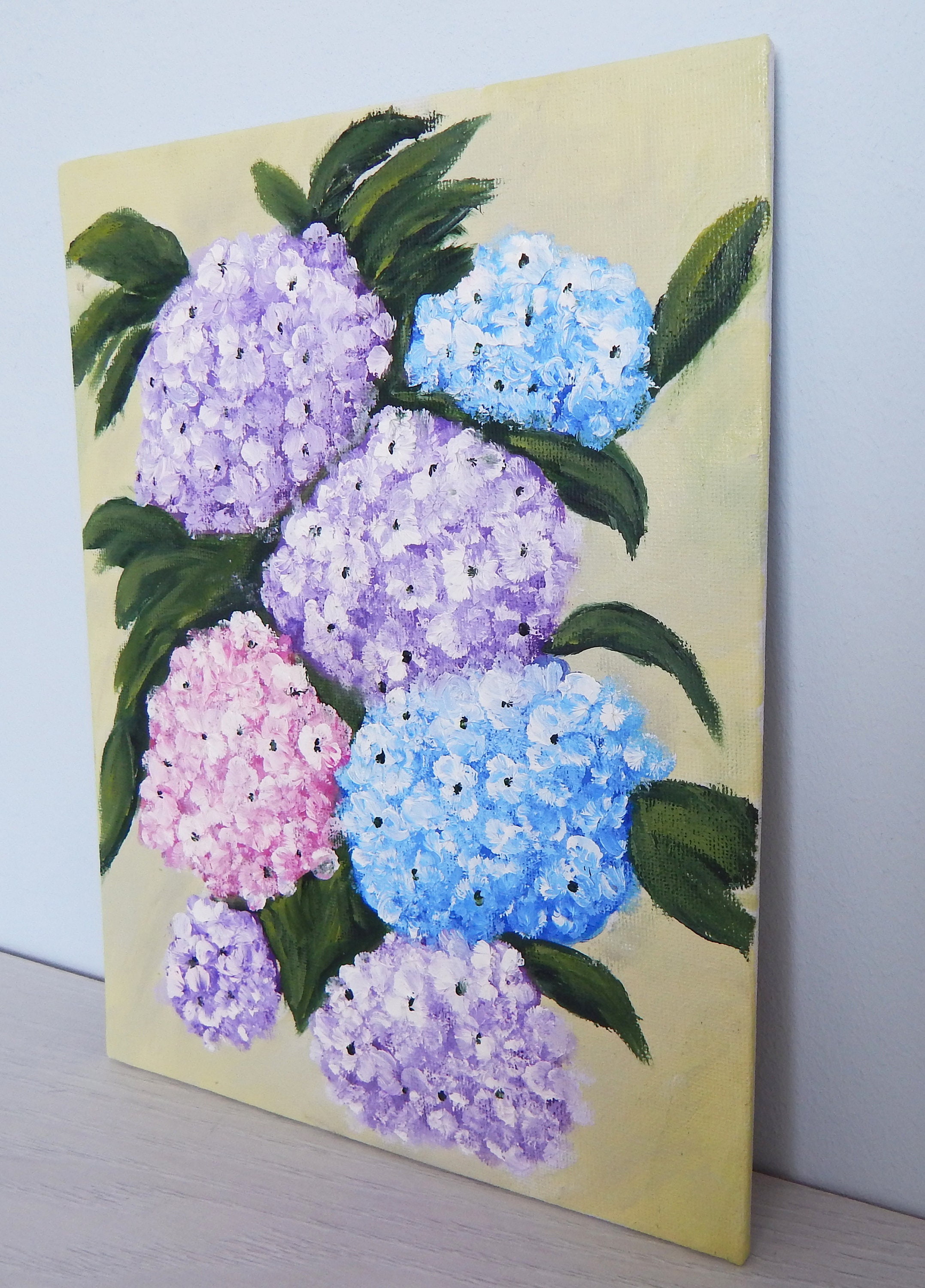 Hydrangea Wildflowers Wall Decor Original Oil Painting Wall | Etsy