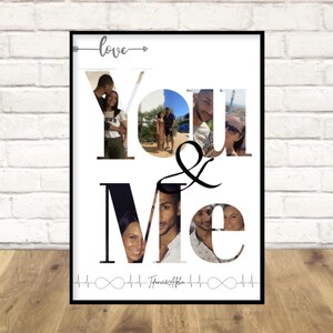 Personalisiertes Paarposter, Poster mit Liebesfotos, Du und ich, personalisiertes Liebesposter
