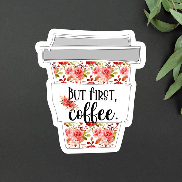 Coffee Cup Sticker Etsy