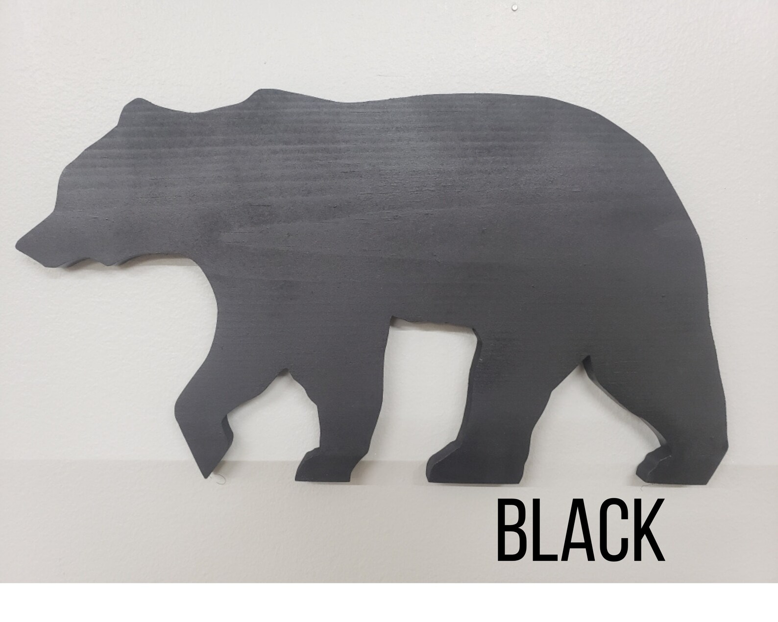 Wooden Bear Wall Hanging Rustic Wood Bear Wall Decor Brown Etsy