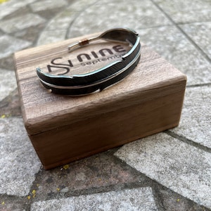 Braccialetto polsino in argento fatto a mano a forma di piuma