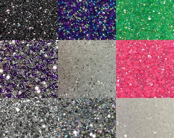 SS10 (3MM) 1,000-5,000 pcs WHOLESALE Non Hotfix Jelly Resin and Regular Resin Rhinestones [Quality rhinestones] [14 faceted] FLATBACK