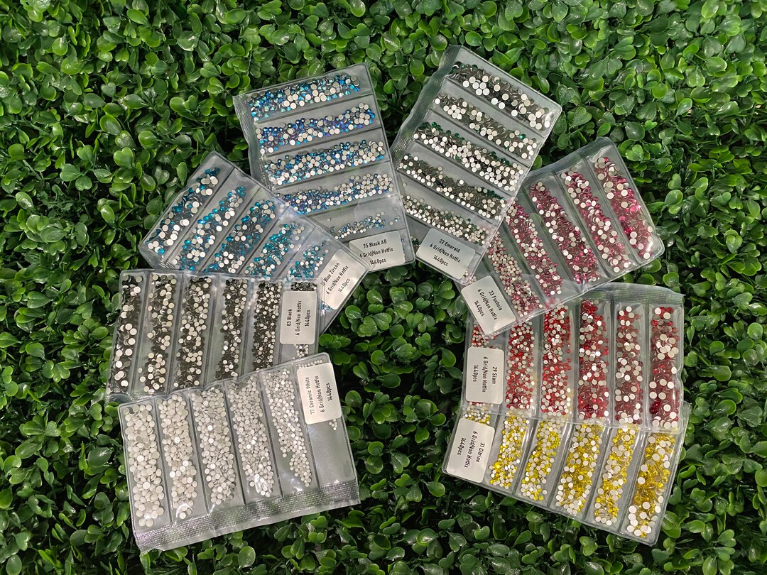 Ss12 Rhinestone Size 1440 PCS | Mixed Ss2,ss6,ss8,ss10,ss12,ss16 | Glass Rhinestones | [6 ...