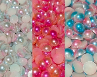 Multicolor Flatback Pearls