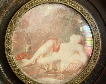 A 19th-Century Minature Painting in Rococo Style, possibly after Boucher