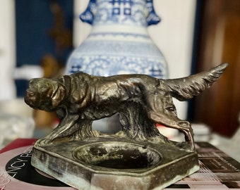 Vintage Metal Sculpture Hunting Dog