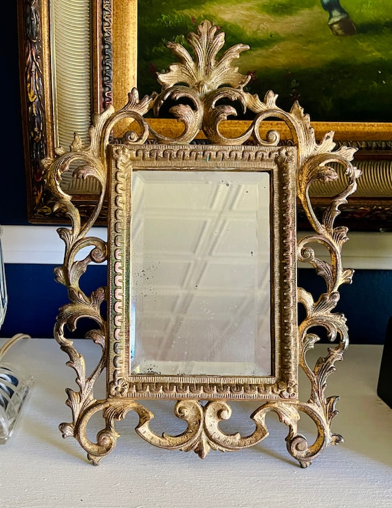 Antique brass mirror deals