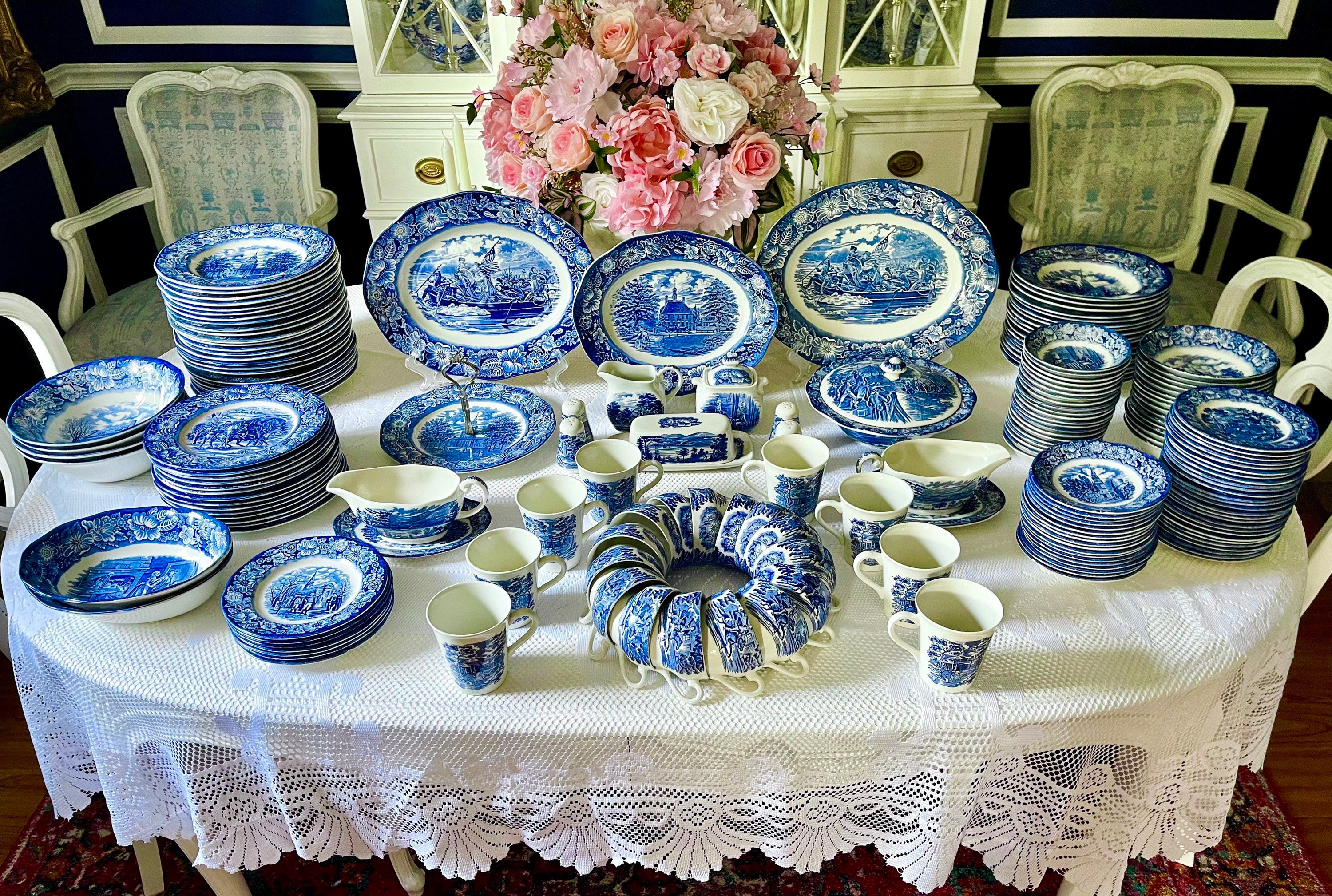 Staffordshire Ironstone Liberty Blue Dinnerware - Etsy Staffordshire Ironstone Liberty Blue Dinnerware - Etsy