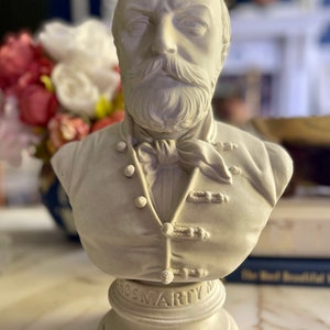 Vintage Heavy Ceramic Vörösmarty Mihály Bust