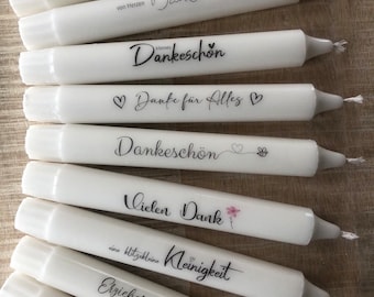 Dankes-Kerze, Geschenk für Erzieherin, Mitbringsel, Kleine Aufmerksamkeit, Dankeschön sagen, Kerze mit Botschaft, Spruch