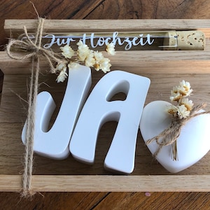 Wedding money gift packaging, gift of money for the bride and groom, banknote in a test tube, said "I do", heart for the wedding, Raysingus gift