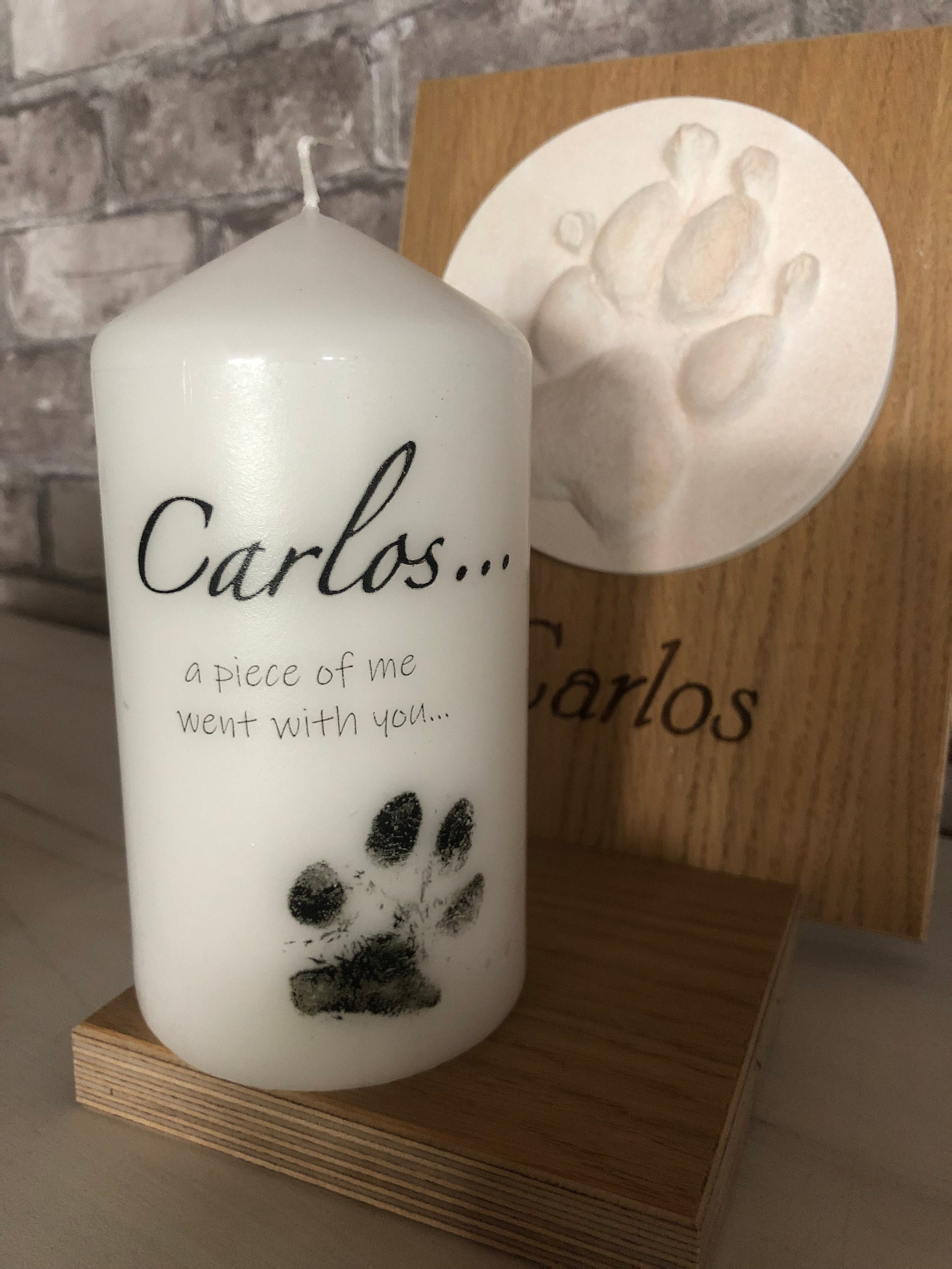 Personalisierte Trauerkerze GedenkkerzeAndenken Hund Etsy