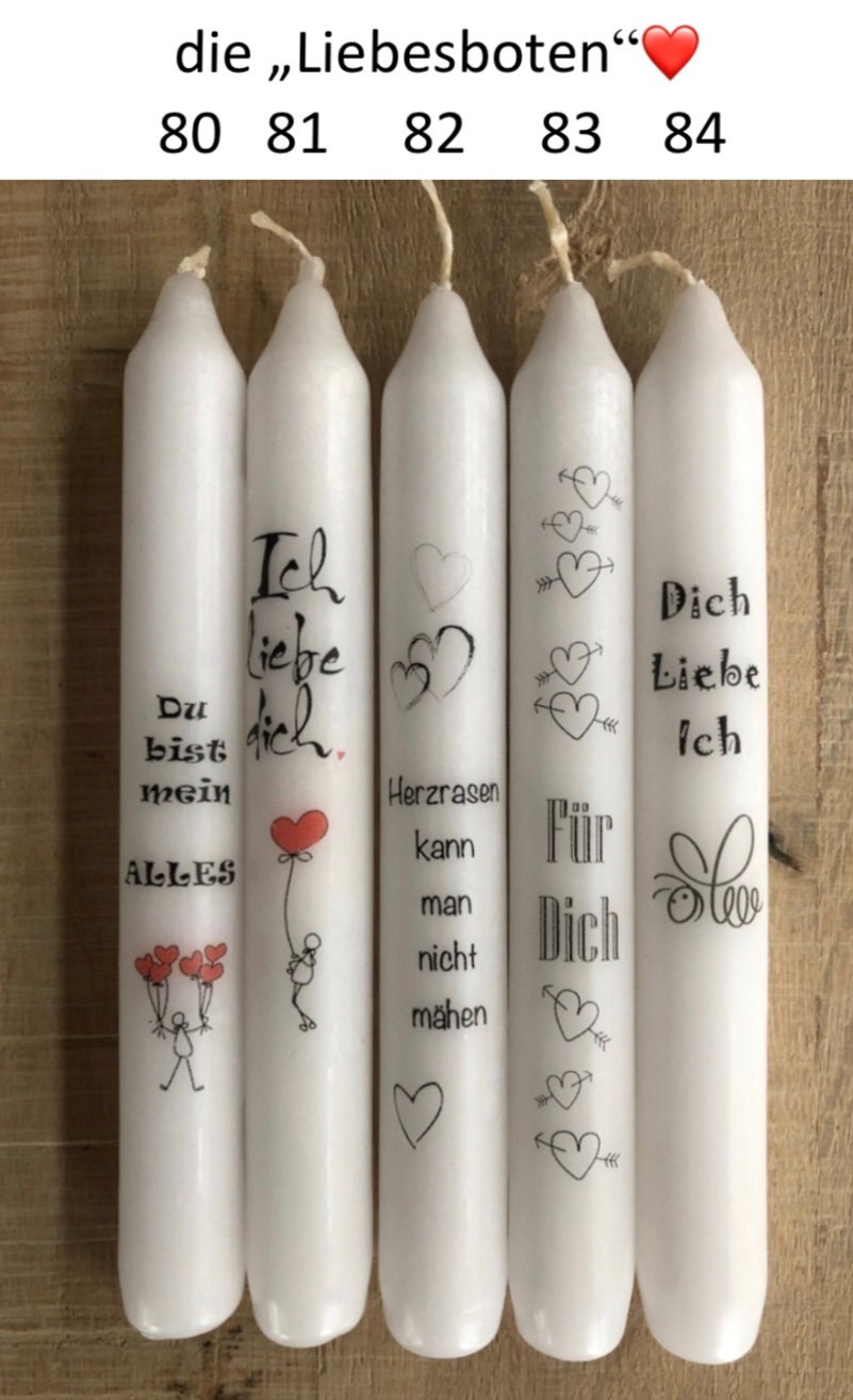 Liebesbotschaft Kerze Spruch Liebesgrüsse Lieblingsmensch Etsy