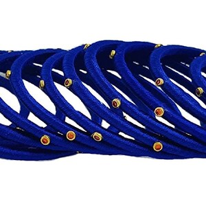Silk Thread Beautiful Weightless Thin Bangles With Kundan Stones Chuda Bangle Sets Women Kids Girls Babies In Multiple Colors Wedding Wear