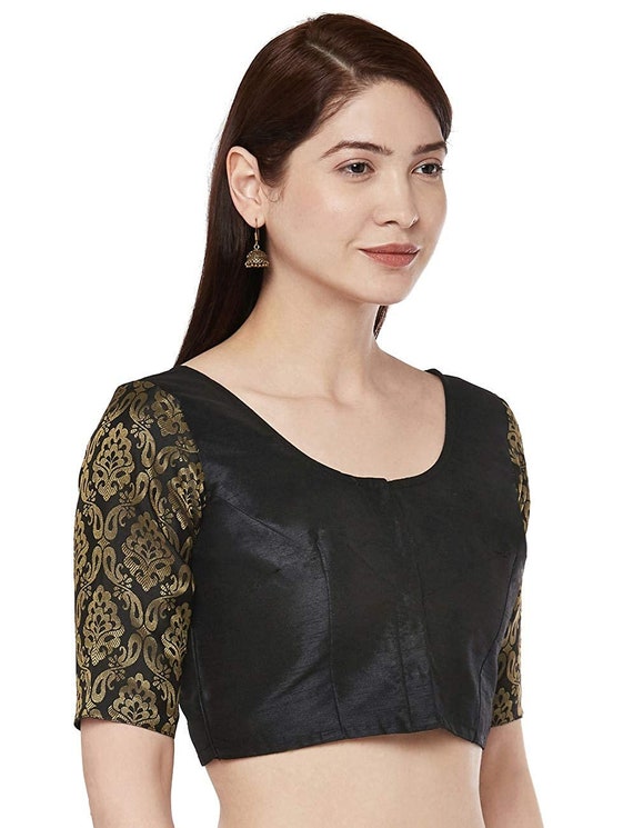 black readymade designer blouse