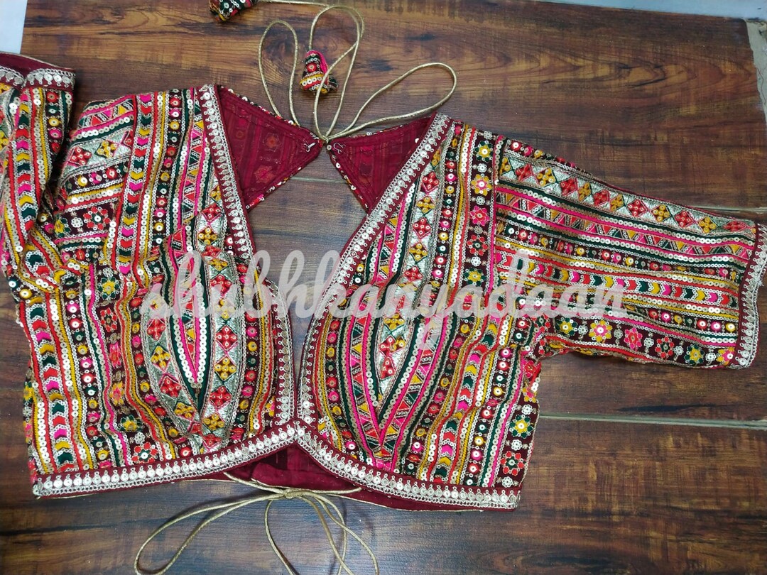Women's Designer Party Wear Colourful multi Thread Gamthi Work Sabyasachi Blouse main image 1