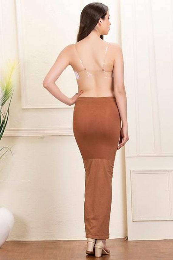 Buy Saree Shapewear Petticoat with Drawstring in Skin Colour