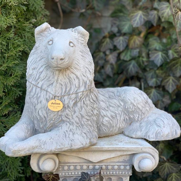 Sheltie Concrete Garden Statue Etsy