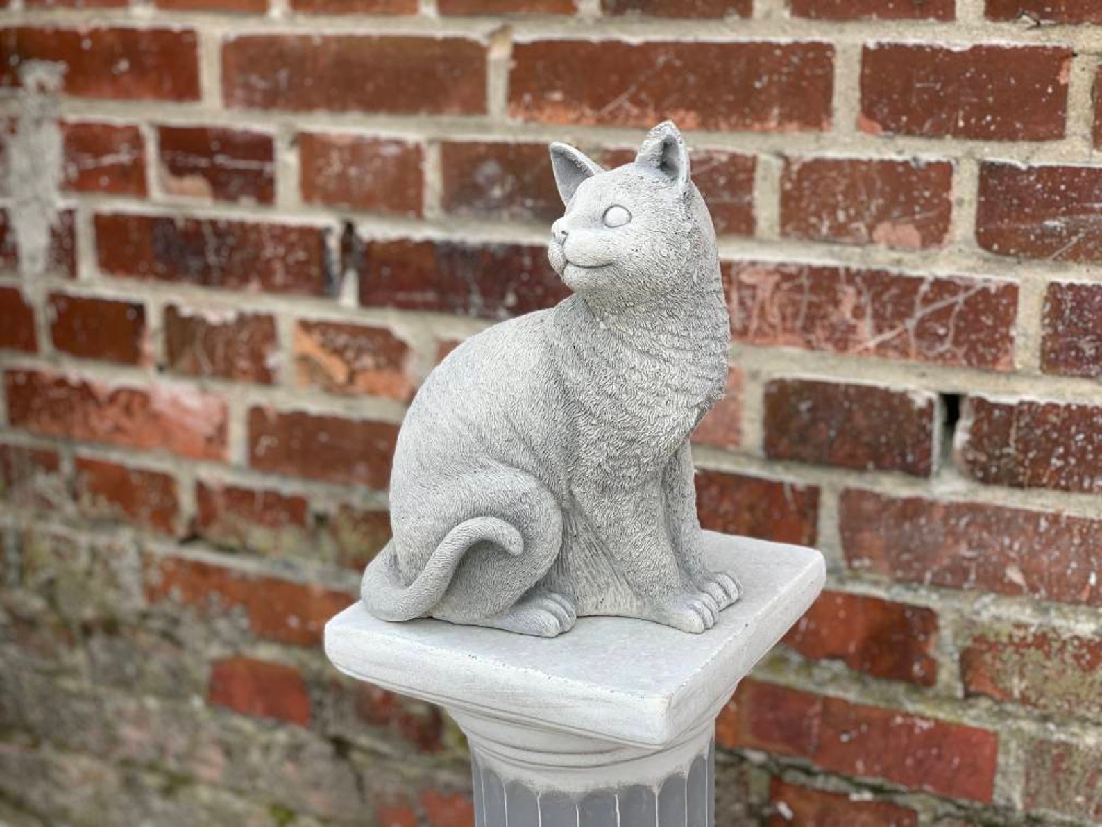 Cat Statue Cat Memorial Garden Statue Cat Name Tag Yard Art Etsy