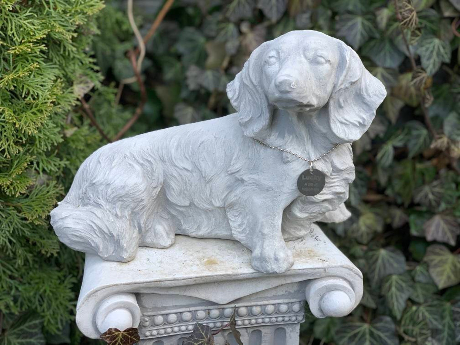 Dachshund Statue Personalized Dog Figure Dachshund Memorial Etsy Israel