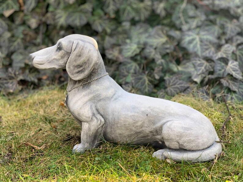 Dachshund Statue Engraved Dog Tag Dachshund Memorial Custom Etsy