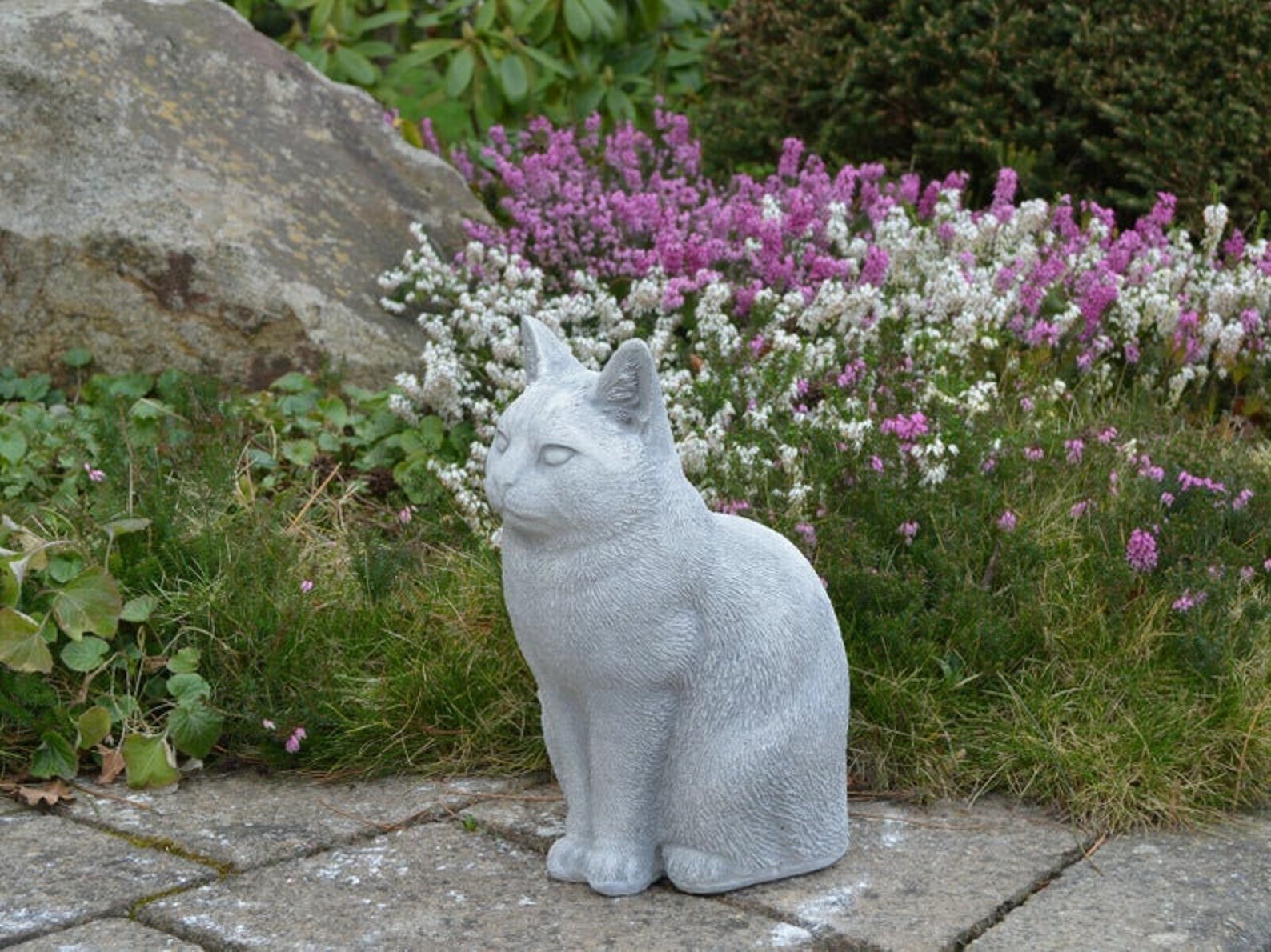 Cat Statue Outdoor Statue Cat Memorial Concrete Cat Garden Etsy