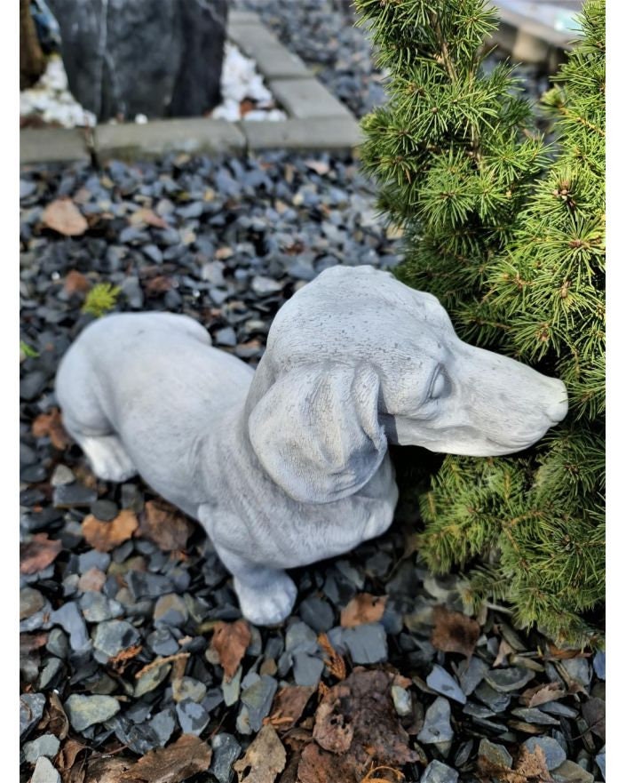 Dachshund Statue Concrete Statue Pet Memorial Dog Statues Etsy
