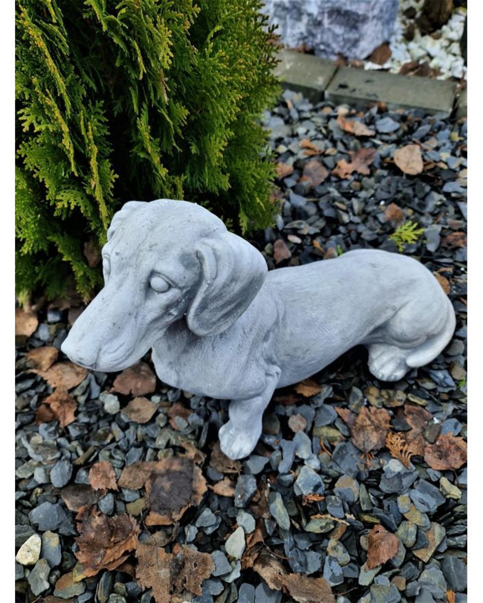 Dachshund Statue Concrete Statue Pet Memorial Dog Statues Etsy