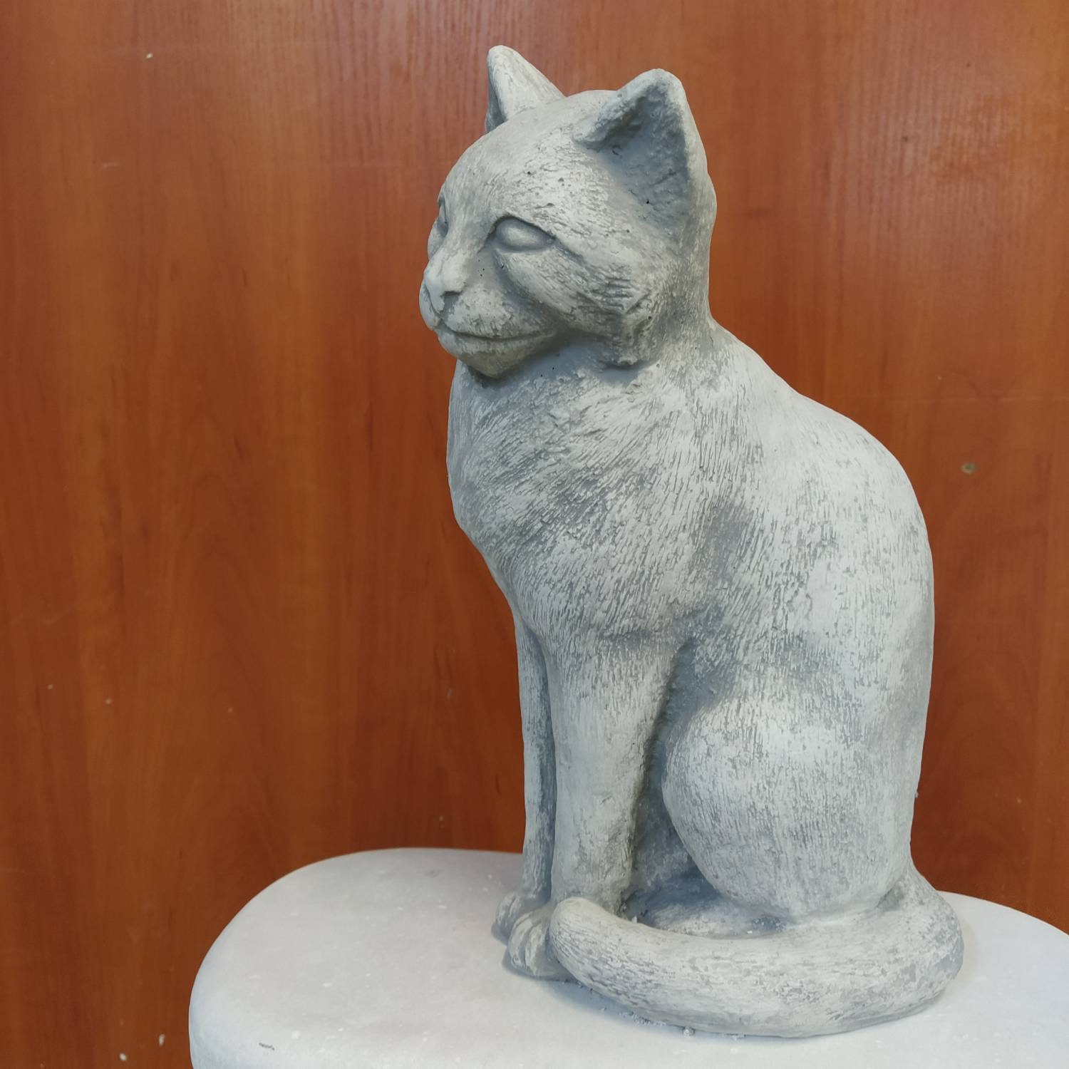 Cat Statue Engraved Outdoor Statue Cat Memorial Concrete Etsy