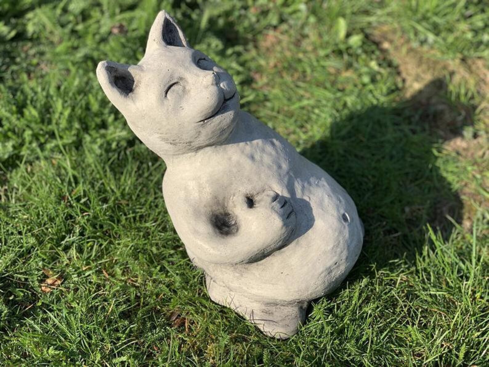 Cat Statue Concrete Cat Memorial Cement Statues Concrete Etsy