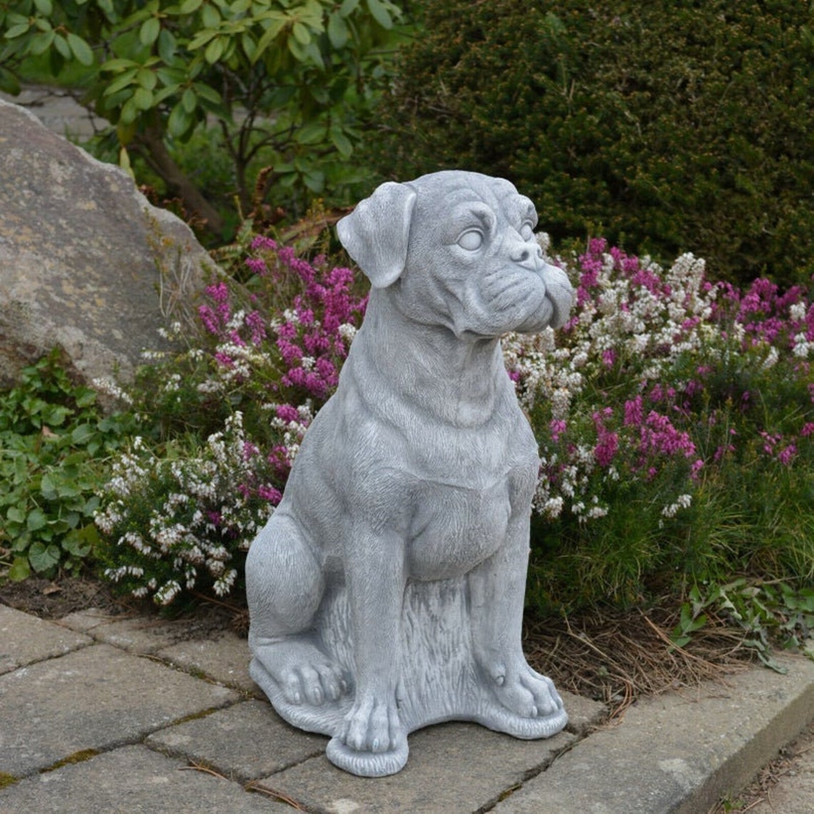 American bulldog concrete statue bully sculptures engraved Etsy