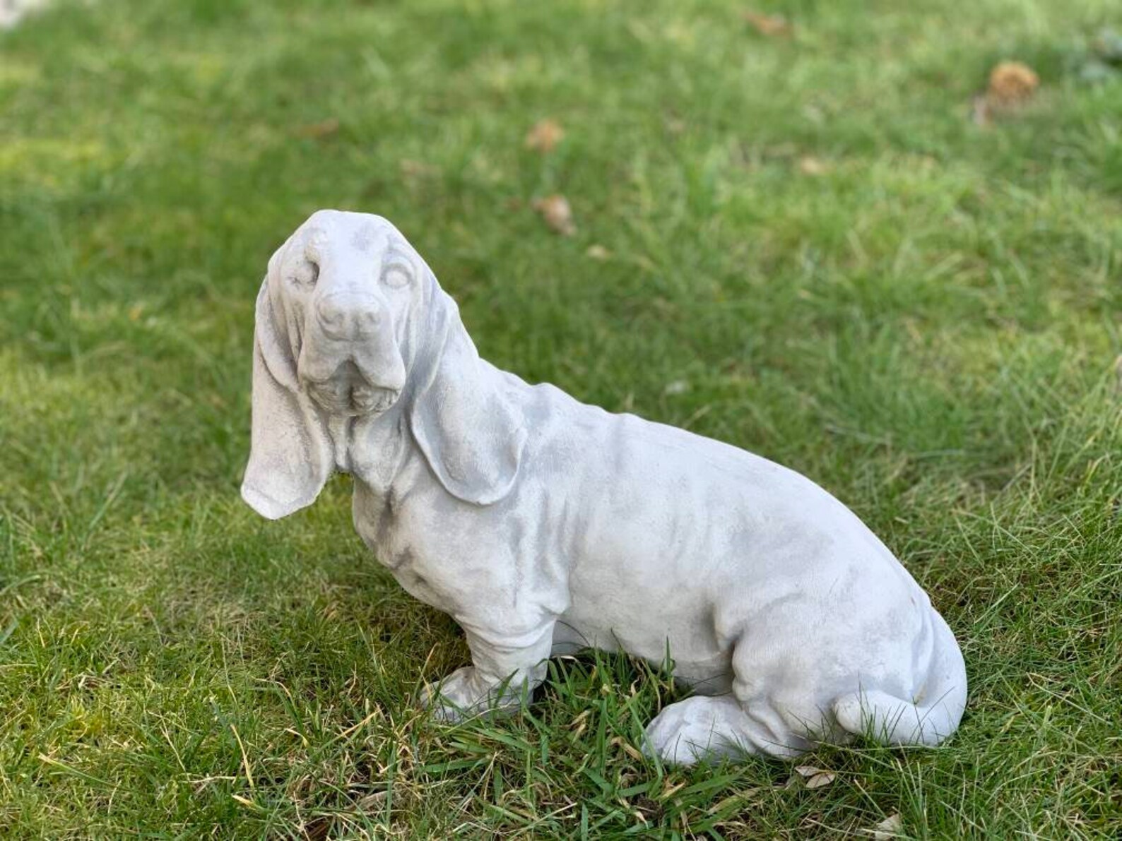 Basset Hound Statue Basset Hound Memorial Garden Statue Etsy