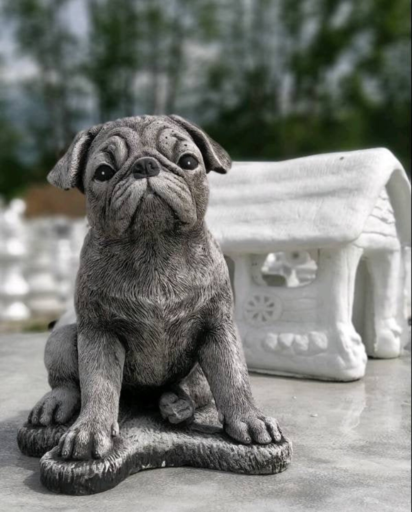 chinese pug statue