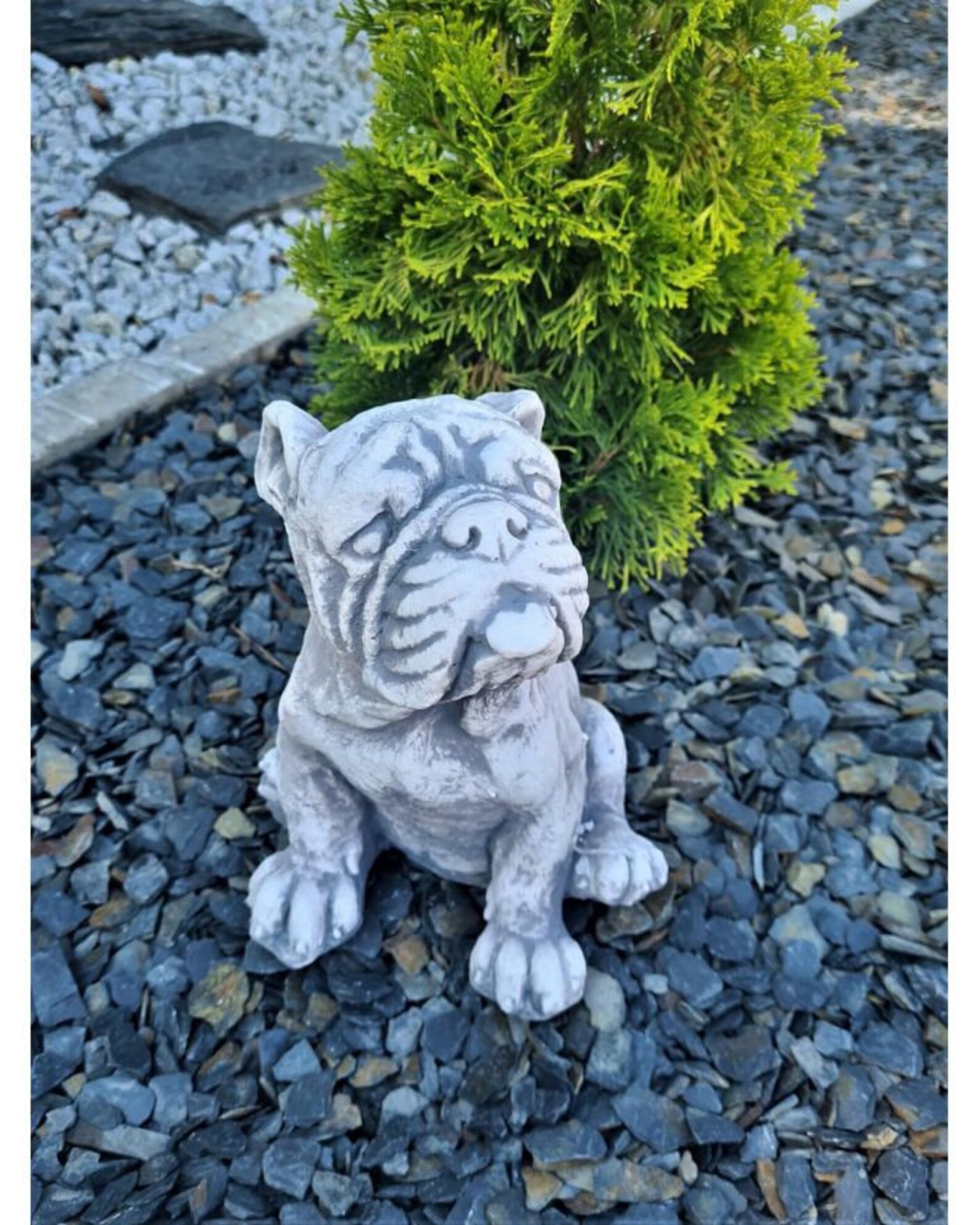 Boxer Dog Statue Boxer Garden Statue Concrete Boxer Statue Etsy