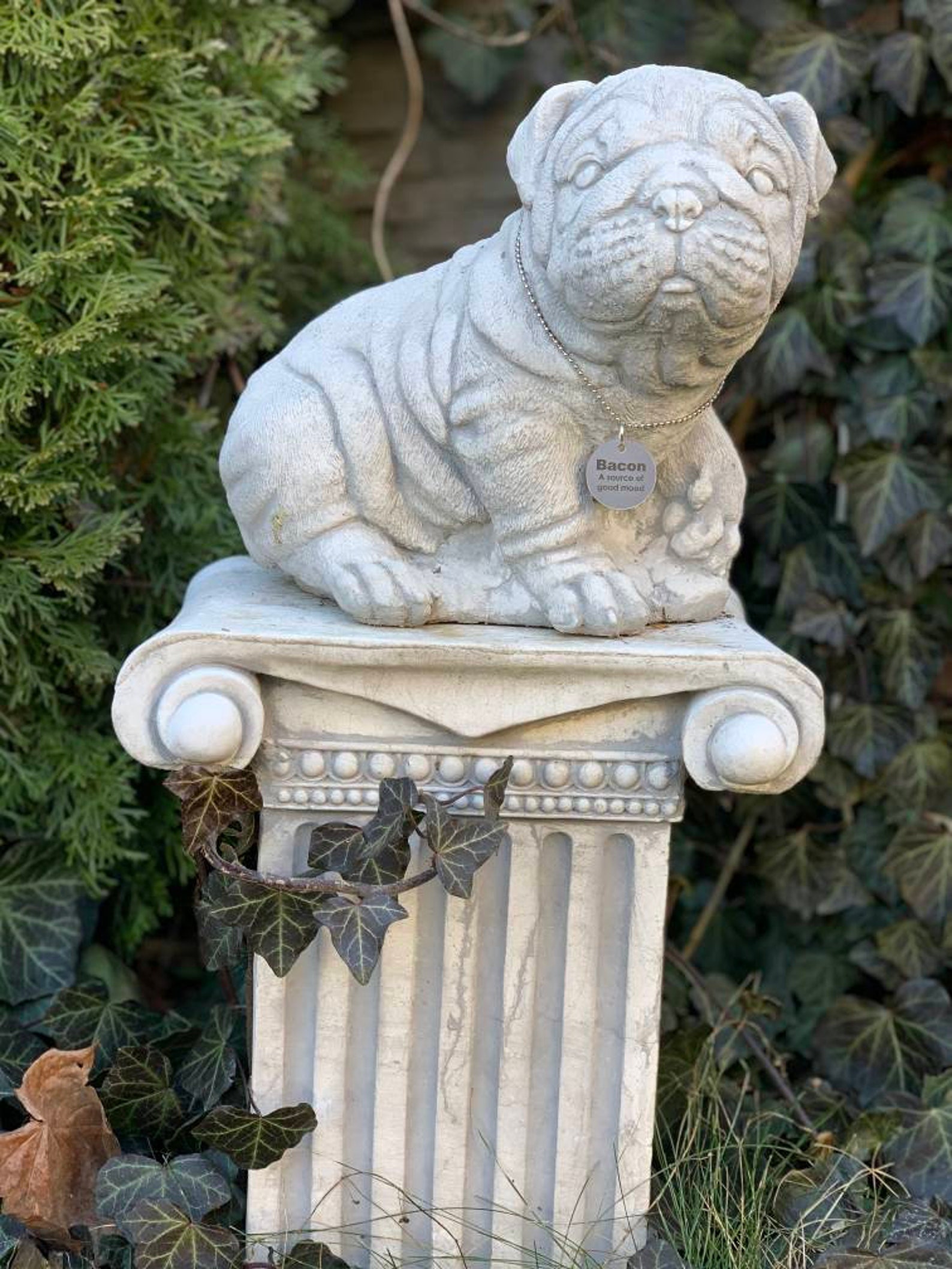 shar pei dog statue