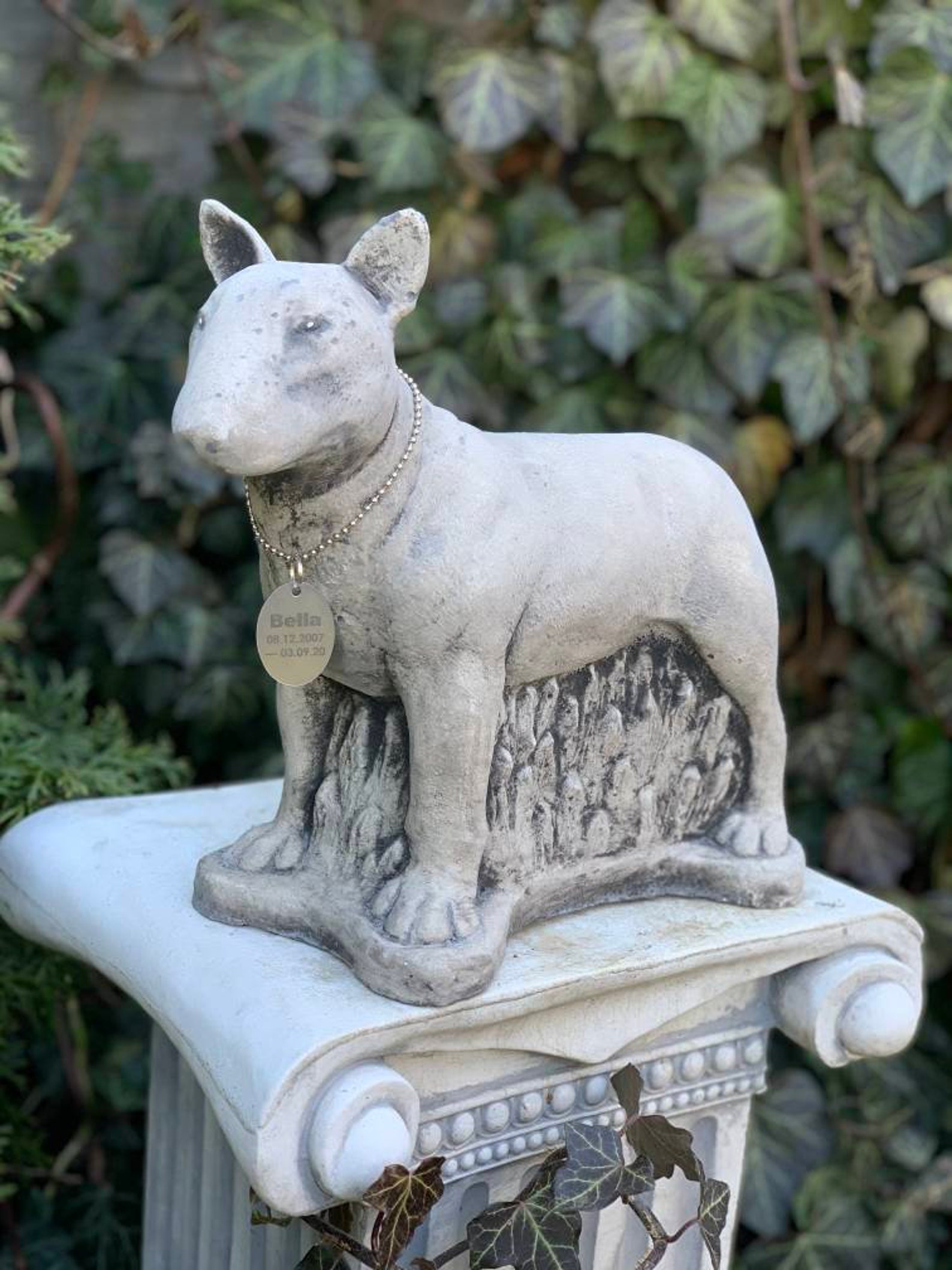 staffordshire bull terrier garden statues