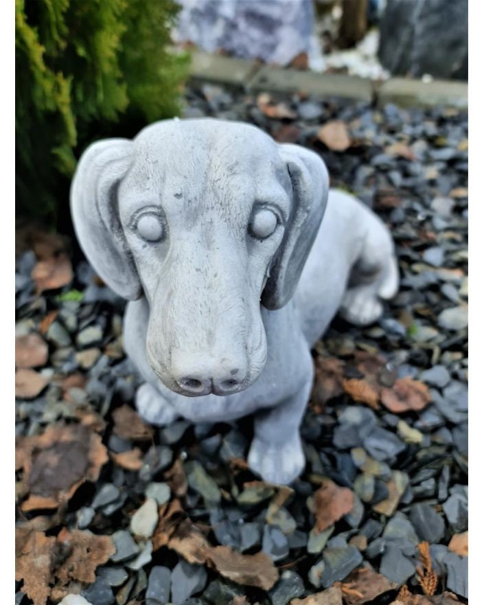 Dachshund Statue Concrete Statue Pet Memorial Dog Statues Etsy