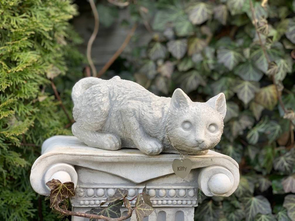 Katzen Statue Katzen id Tag Katze Denkmal Garten Statuen Beton Etsy.de